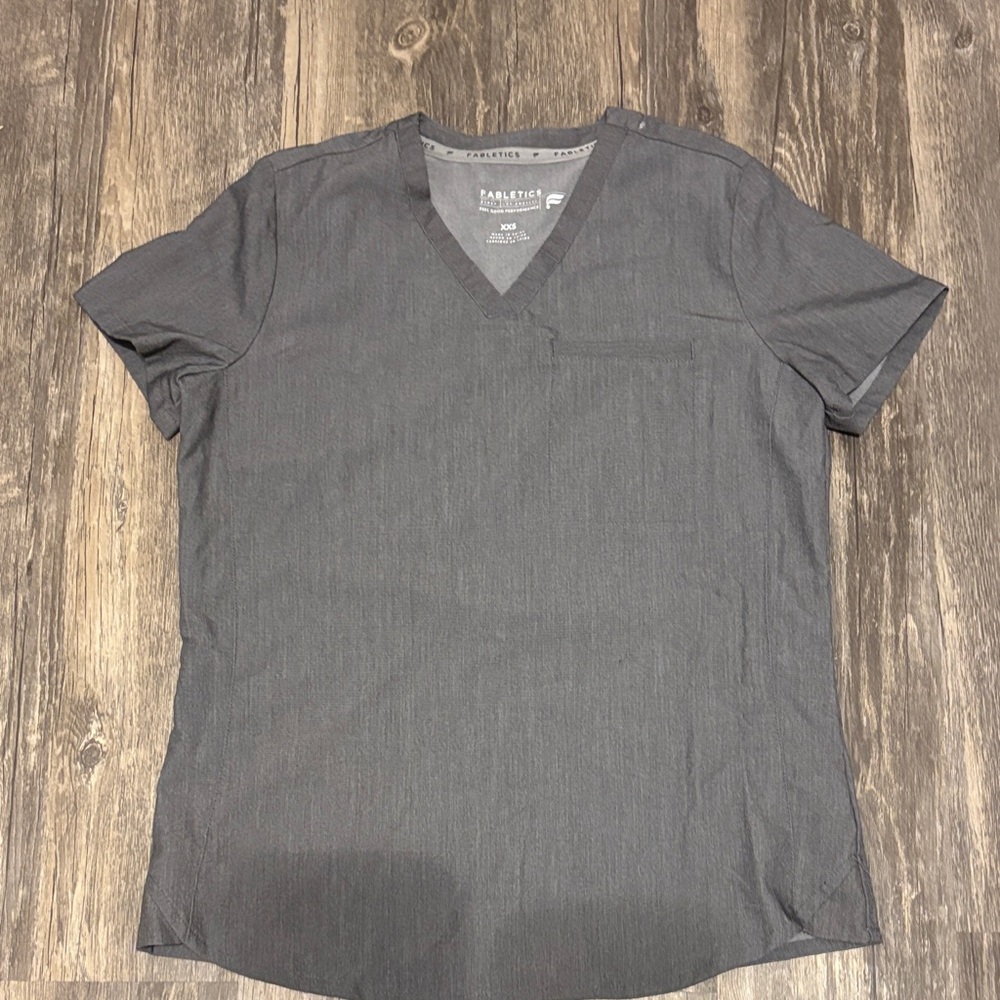 Fabletics Slate Gray V-Neck Tee - image 1